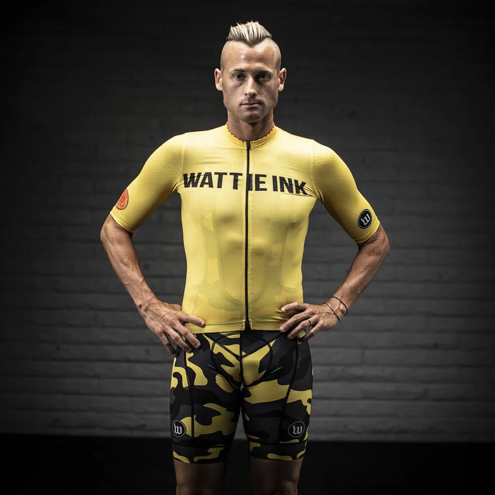 Wattie Ink Cycling Suit Men Bike Jersey Set Classic Road Bicycle Uniform Ciclismo Short Sleeve Mtb Team Racing Bike Clothes Set