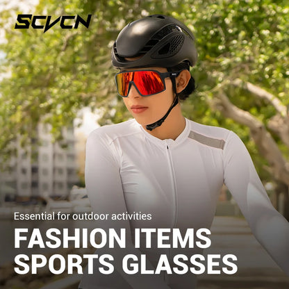 SCVCN Cycling Sunglasses Outdoor Bicycle Sunglasses Women Road Bike Glasses Sports Running Eyewear Men MTB Cycling Sunglasses