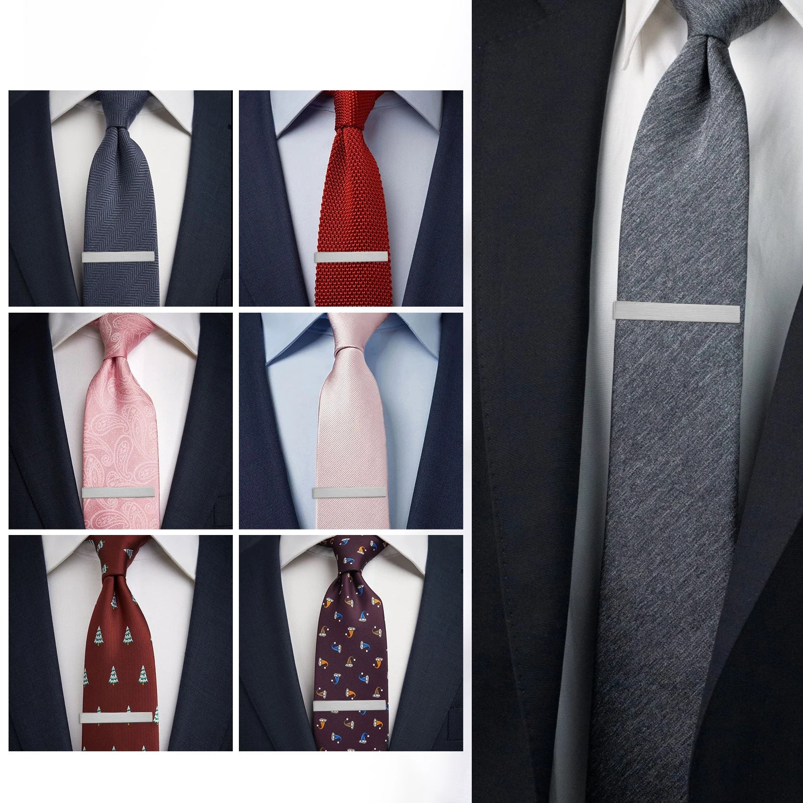 HAWSON Goldren Tie Clip For Men 2/2.2/2.5 inch Classic Copper Tie Bar Business Collar Pin Skiny Necktie Tie Pin Clip for Working