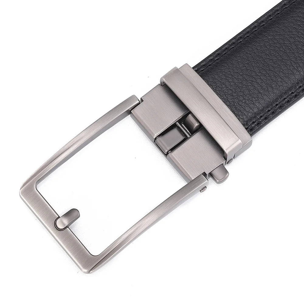 Unisex Click Belts for Men Luxury Brand Designer Fashion Automatic Buckle Genuine Leather Men&