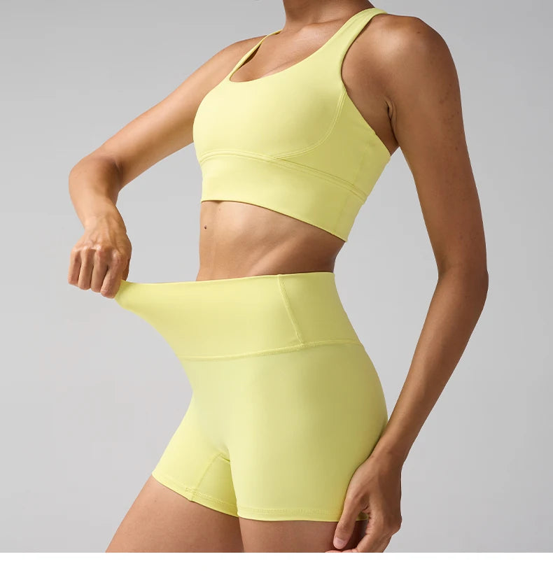 Workout Sportswear 2PCS Piece Female Women Active Wear Sports Tank Top Women Gym Workout Leggings Booty Bum Leggings