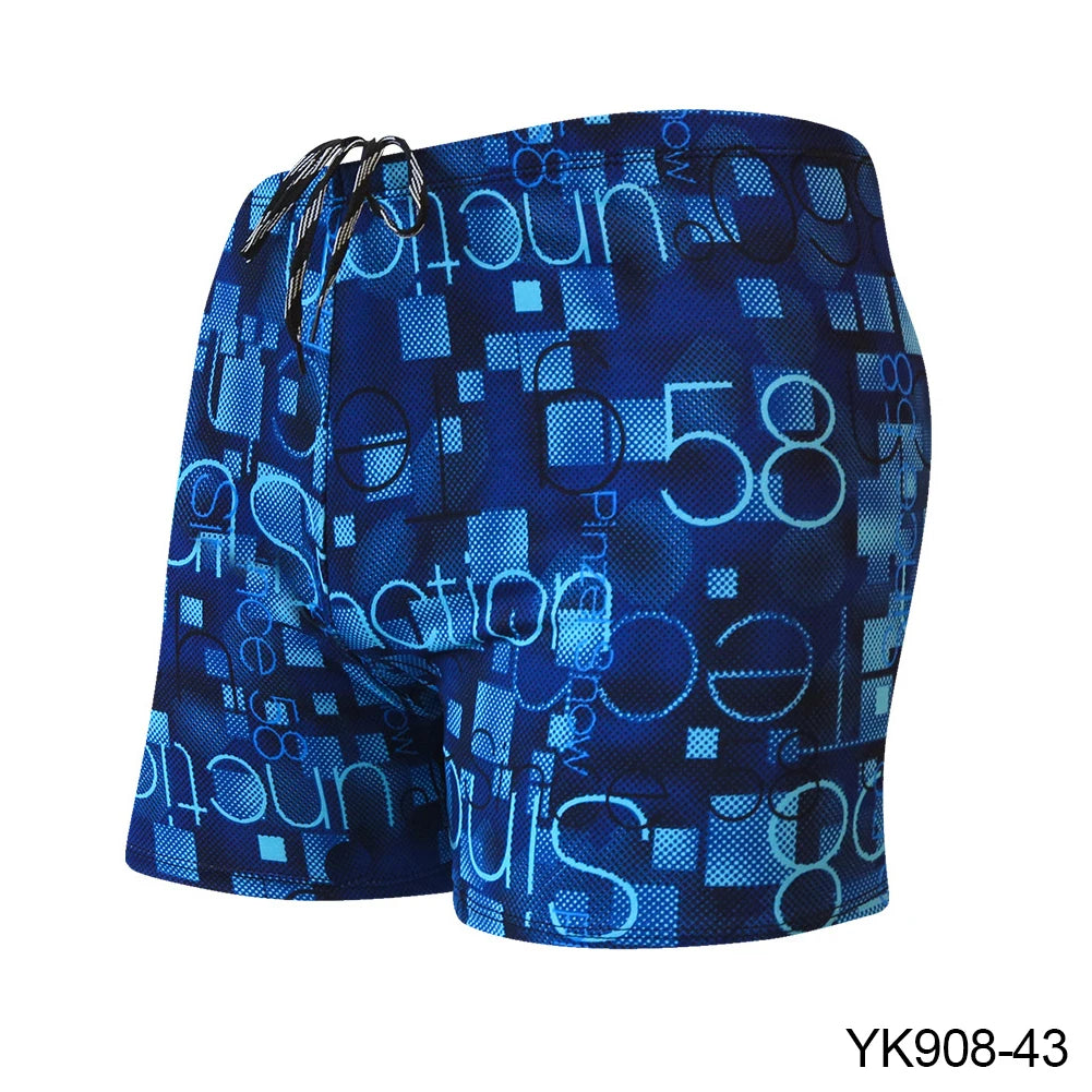 Adult Swimming Briefs Multicolor Printing Breathable Mens Swimming Trunks Avoid Embarrassed Beach Soak in A Hot Spring Drift