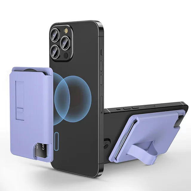 Grippopso Magnetic Wallet Universal Phone Card Holder Wallet Case for iPhone 16 15 14 Pro Max 14 13 with Grip Card Holder