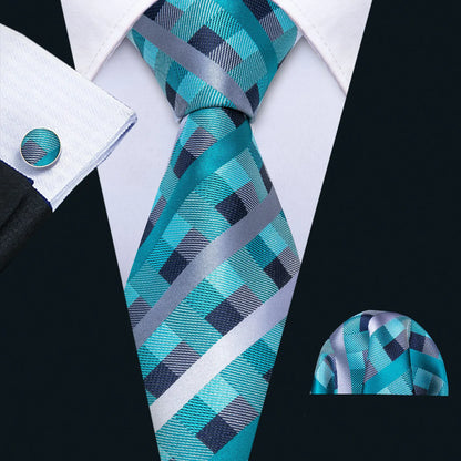 Barry.Wang Jacquard Water Duck Blue Men&