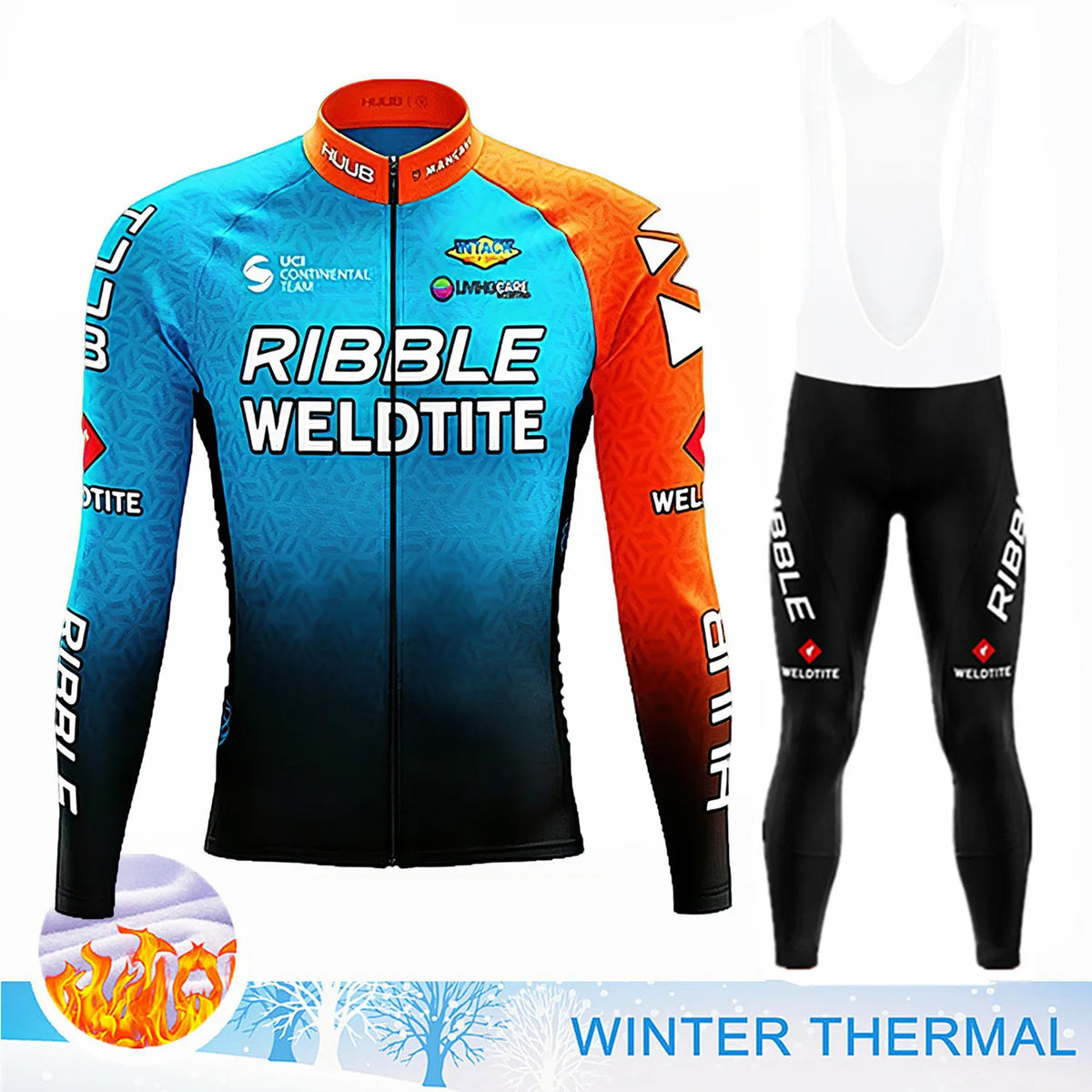 2027 Winter Thermal Fleece Cycling Clothes Long Sleeve Uniform Costume Sport Bike MTB Fleece Jersey Sports Set Bicycle Clothing