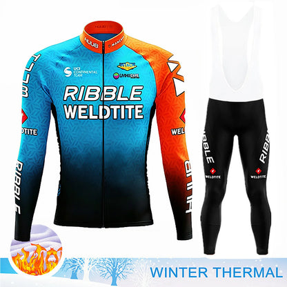 2027 Winter Thermal Fleece Cycling Clothes Long Sleeve Uniform Costume Sport Bike MTB Fleece Jersey Sports Set Bicycle Clothing