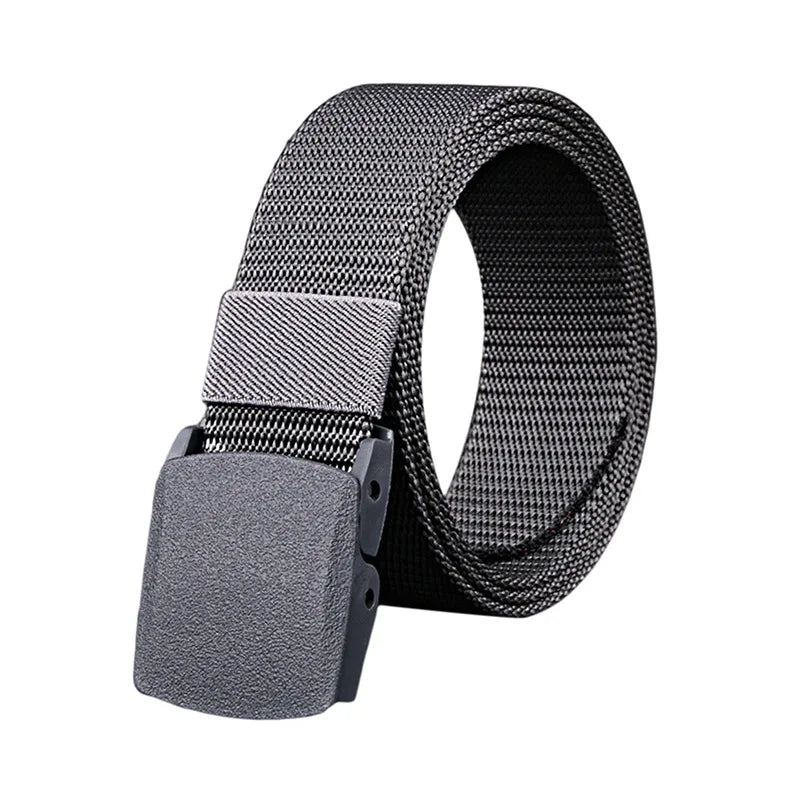Military Men Belt 2024 Army Belts Adjustable Belt Men Outdoor Travel Tactical Waist Belt with Plastic Buckle for Pants 120cm