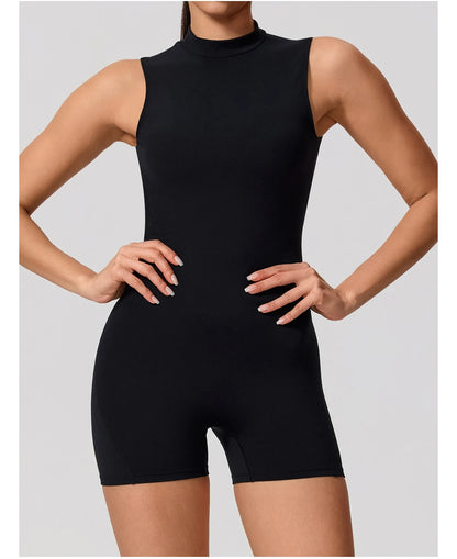 Hearuisavy Sports Overalls Women Gym High Stretch Sleeveless Yoga Bodysuit Running Push Up Butt-Lifting Fitness Jumpsuit Female