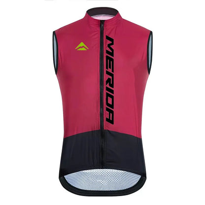 Merida Men Sleeveless Cycling Vest Mesh Ciclismo Lets Undershirt Jersey Windproof Cycling Clothing Gilet Motorcycle Vest