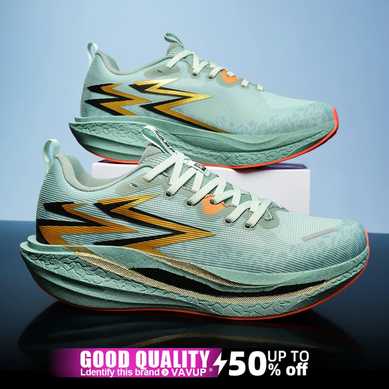 Men Running Shoes Carbon Board Speciality Marathon Sports Breathable Lightweight Women&
