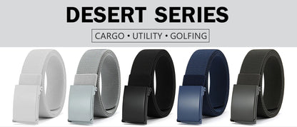 Men Female Belts Military Nylon Adjustable Belt Outdoor Travel Tactical Waist Belt with Plastic Buckle for Pants 125cm