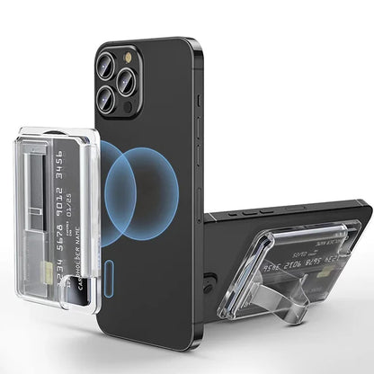 Grippopso Magnetic Wallet Universal Phone Card Holder Wallet Case for iPhone 16 15 14 Pro Max 14 13 with Grip Card Holder