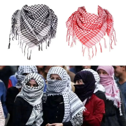 Arabic Scarf Large Arab Shemagh Headscarf with Tassel Costume Desert Scarf Head Neck Scarf for Men Women new Scarf &amp;Wrap