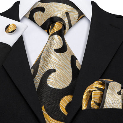 Barry.Wang Jacquard Brown &amp; Gold Men&