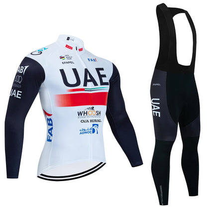 Winter 2027 ITALIA Cycling Jacket UAE Bike Jersey Pants Men Women Thermal Fleece Ropa Ciclismo Bicycle Maillot Pants Clothing