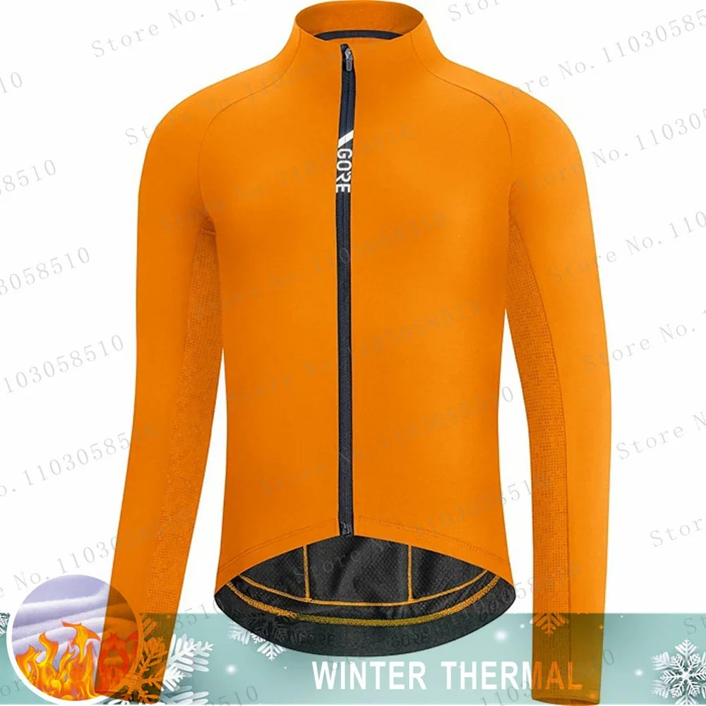 Winter Jacket Thermal Fleece Bicycle Clothes Men&