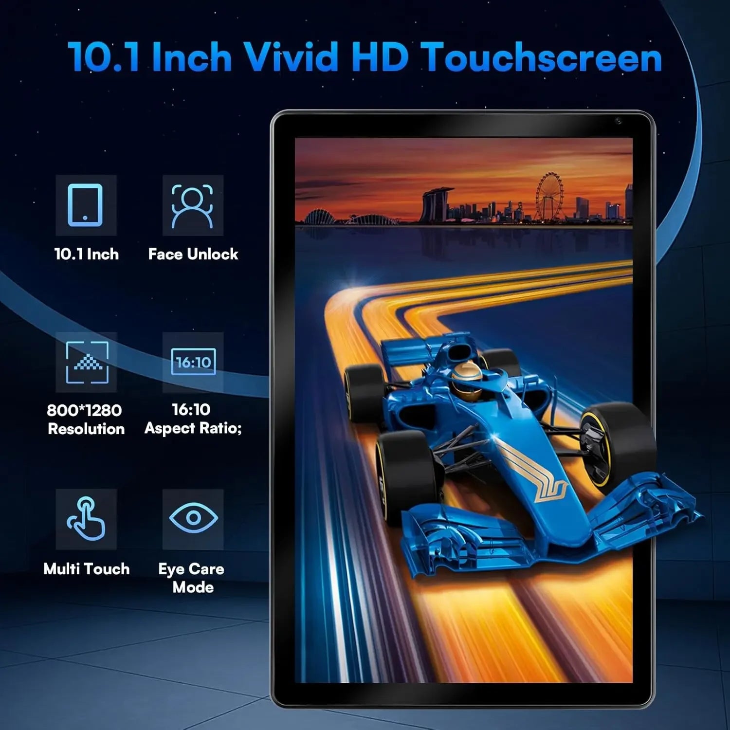 URAO 10 Inch Tablet Android 15 8-Core Tablets 24GB+128GB 1TB Expansion WiFi 6 5MP+8MP Stylus Keyboard Mouse Headphone PC PAD Set