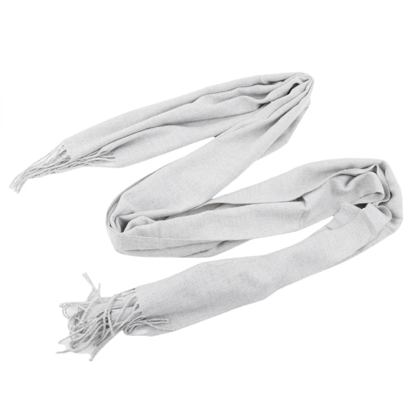 Tassel Scarfs Imitation Cashmere Men Solid Color Fashions Winter Warmth Windproof Thickened Elongated Scarf Women&