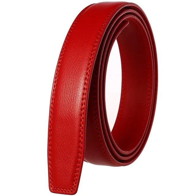 3.0CM 3.1CM Mens Leather Belts Without Buckles High Quality business Belt Man Without Automatic Buckle Head