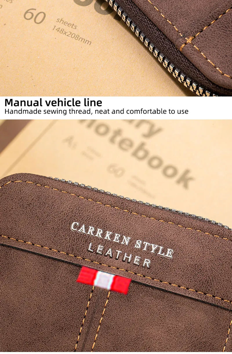 PU leather stitching men&