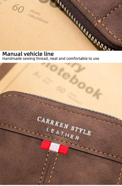 PU leather stitching men&