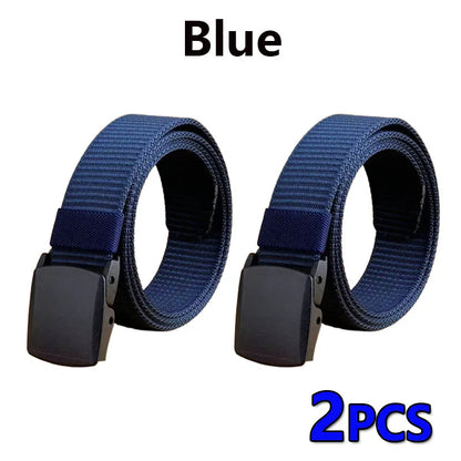 Tactical Belt for Man Golf Outdoor Casual Canvas Belt Black Training Trouser Belt Wide Automatic Buckle Nylon Belt Hunting Sport