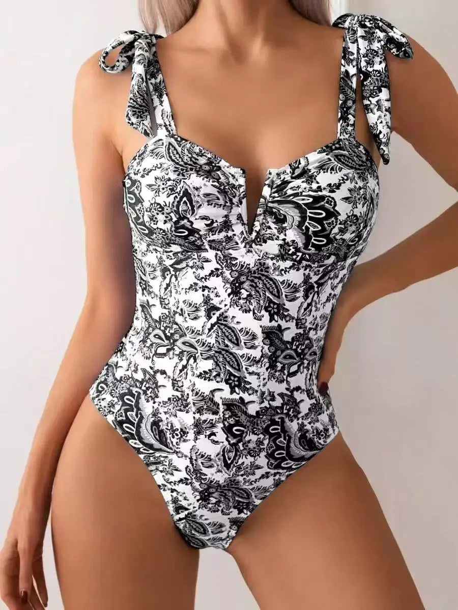 2025  New Swimwear Women Sexy Swimsuit One-Piece Swimming Suit Bathing Suit Bikini Set Beach Wear Monokini