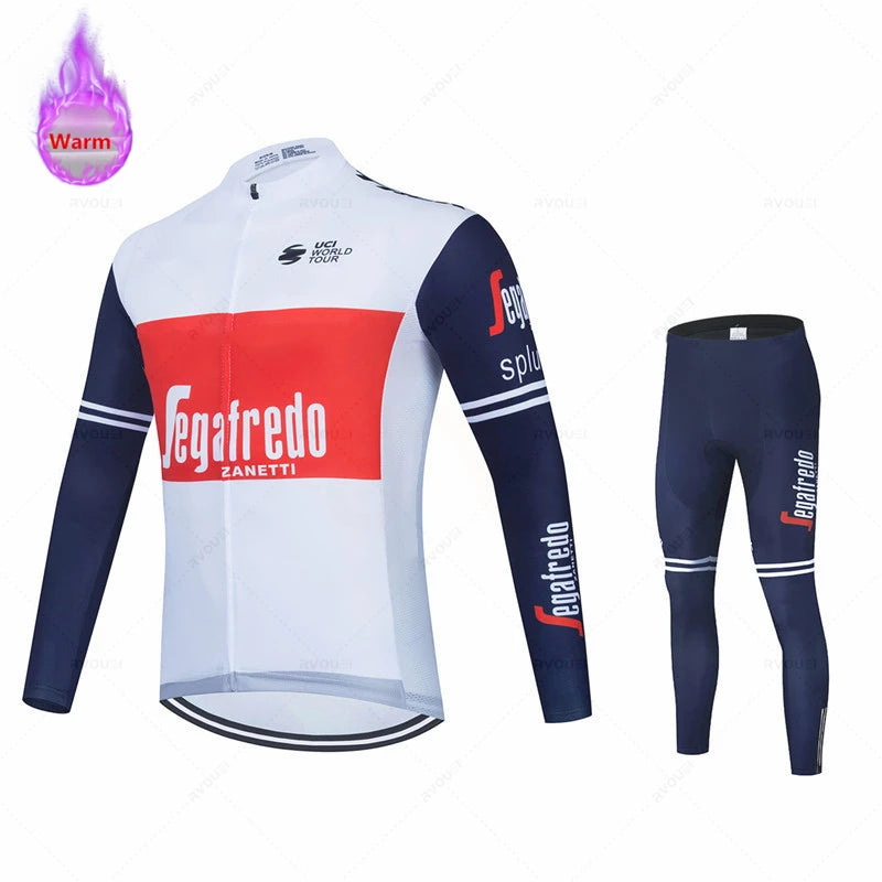 2026 Lidl Team Winter Thermal Fleece Cycling Jersey Set Sports Bike Suit Mountian Bicycle Clothing Ropa Ciclismo Invierno Hombre