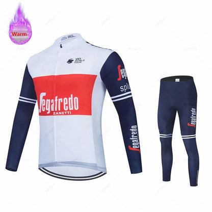 2026 Lidl Team Winter Thermal Fleece Cycling Jersey Set Sports Bike Suit Mountian Bicycle Clothing Ropa Ciclismo Invierno Hombre