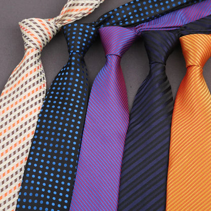 Brand Classic Black Red Solid Stripes 8 cm Polyester Tie For Men Suit Accessories Wedding Gravatas Fit Workplace Birthday Gift