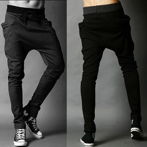 Men Joggers  2024 Big Pocket Hip Hop Trousers Men&