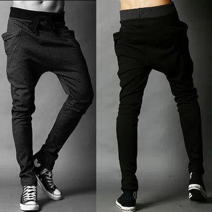 Men Joggers  2024 Big Pocket Hip Hop Trousers Men&