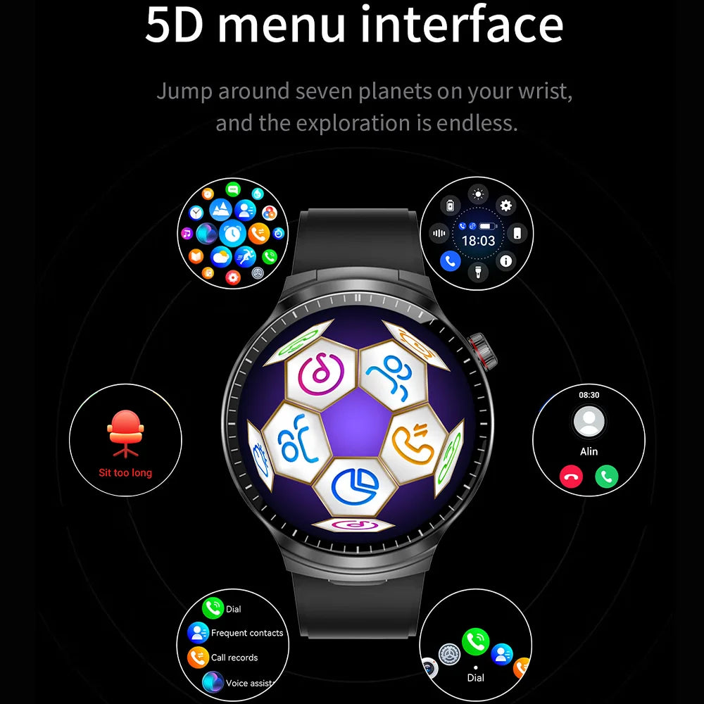 T-REX New 2in1 Smartwatch Tracker Compass Built in Headphones Bluetooth Call Smartwatch Health Monitor Fitness Men Sports Watch