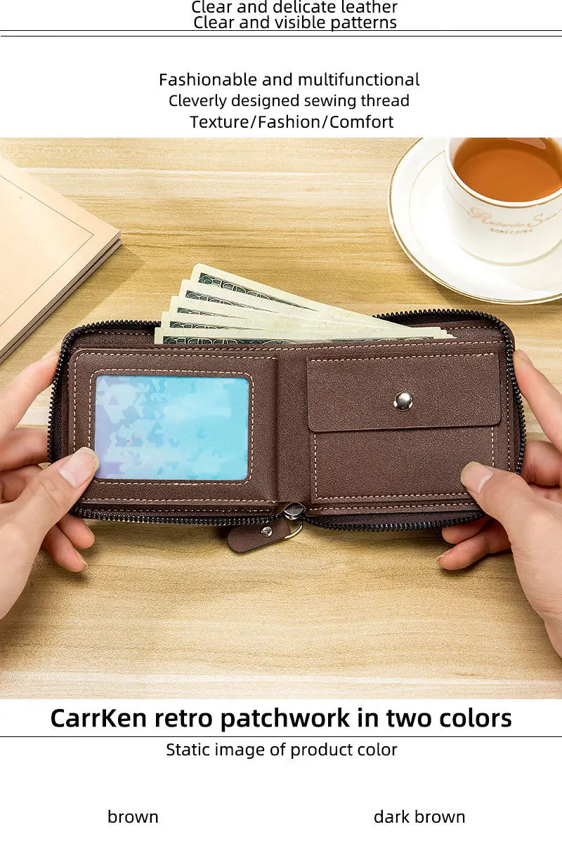 PU leather stitching men&