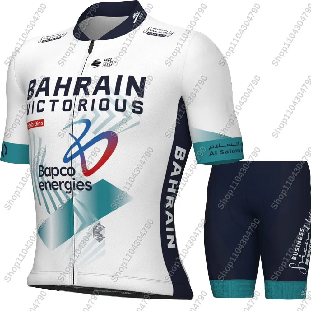2026 Bahrain Victorious Team Cycling Jersey Set Summer Men Clothing Road Bike Shirts Suit Bicycle Bib Shorts MTB Ropa Maillot