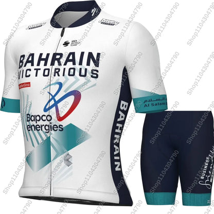 2026 Bahrain Victorious Team Cycling Jersey Set Summer Men Clothing Road Bike Shirts Suit Bicycle Bib Shorts MTB Ropa Maillot