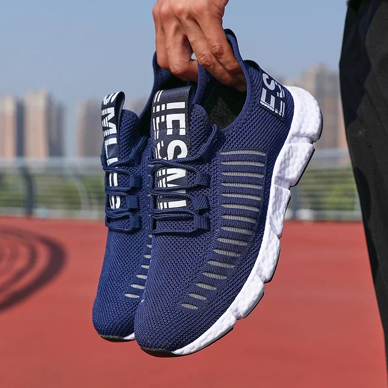 Summer Men Sneakers Lightweight Breathable Mesh Outdoor Casual Shoes Fashionable Tennis Training Shoes Men&