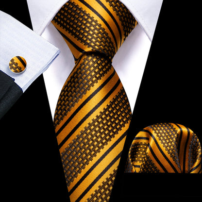 Barry.Wang Jacquard Brown &amp; Gold Men&