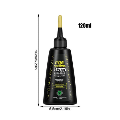 Cycling Chain Lube Synthetic Mountain Cycle Chain Oil Cycle Lubricating Oil All-Purpose All-Weather Bikes Pedal 120ml