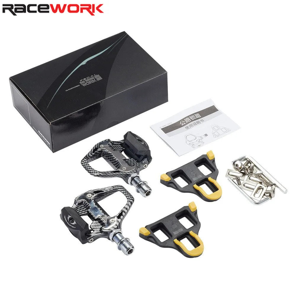 RACEWORK R358 Self-locking Pedals For Road Bikes For LOOK SPD Nylon Made Of Carbon Fiber