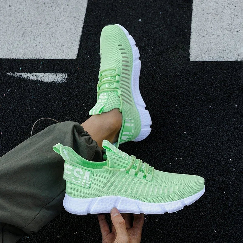 Summer Men Sneakers Lightweight Breathable Mesh Outdoor Casual Shoes Fashionable Tennis Training Shoes Men&