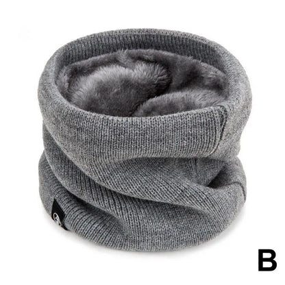 Fashion Women Knitted Scarf Solid Cashmer Like Winter Snood Scarves Lady Warm Wool Fur Thick Unisex Men Neck Scarfs Ring