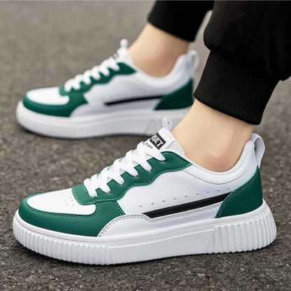 YRZL Mens Sneakers Autumn White Shoes Lightweight Thick Sole Non Slip Skatebaord Shoes Unisex Casual Sports Shoes for Man