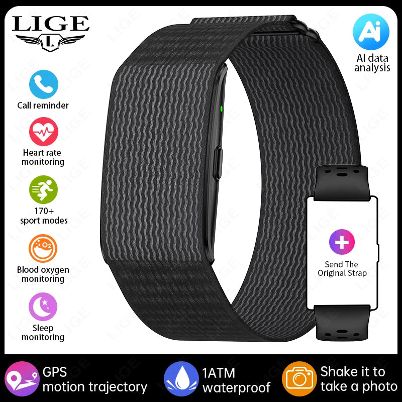 LIGE NO Screen Smart Wristbands With Heart Rate Sleep AI Health Monitor Report Smart Bracelet Incoming Call Notification Watches