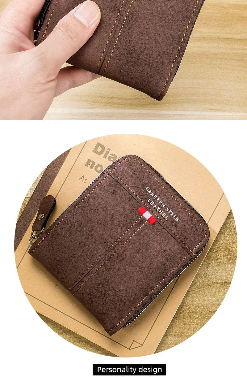 PU leather stitching men&