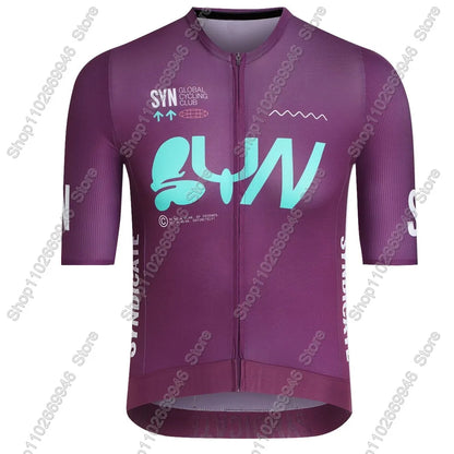 SYN Team 2026 Cycling Jersey Short Sleeve Men Summer Cycling Clothing Road Bike Shirt Bicycle Tops MTB Wear Uniform Maillot
