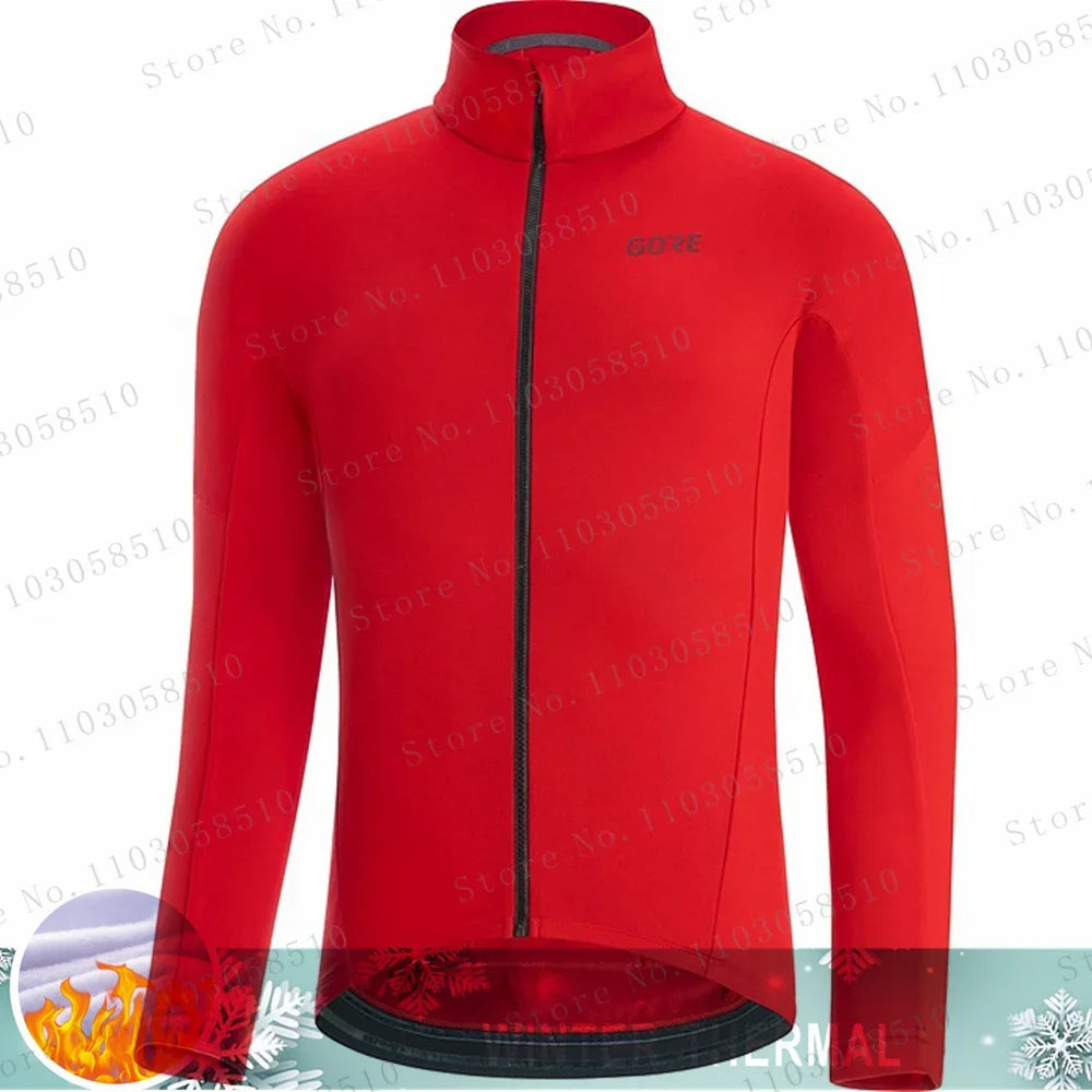 Winter Jacket Thermal Fleece Bicycle Clothes Men&