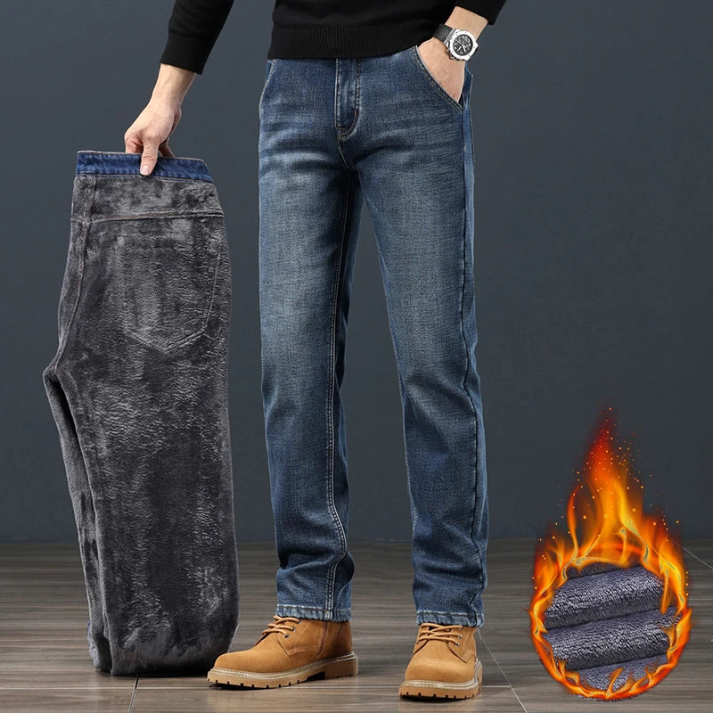 2024 Winter Warm Jeans Men&