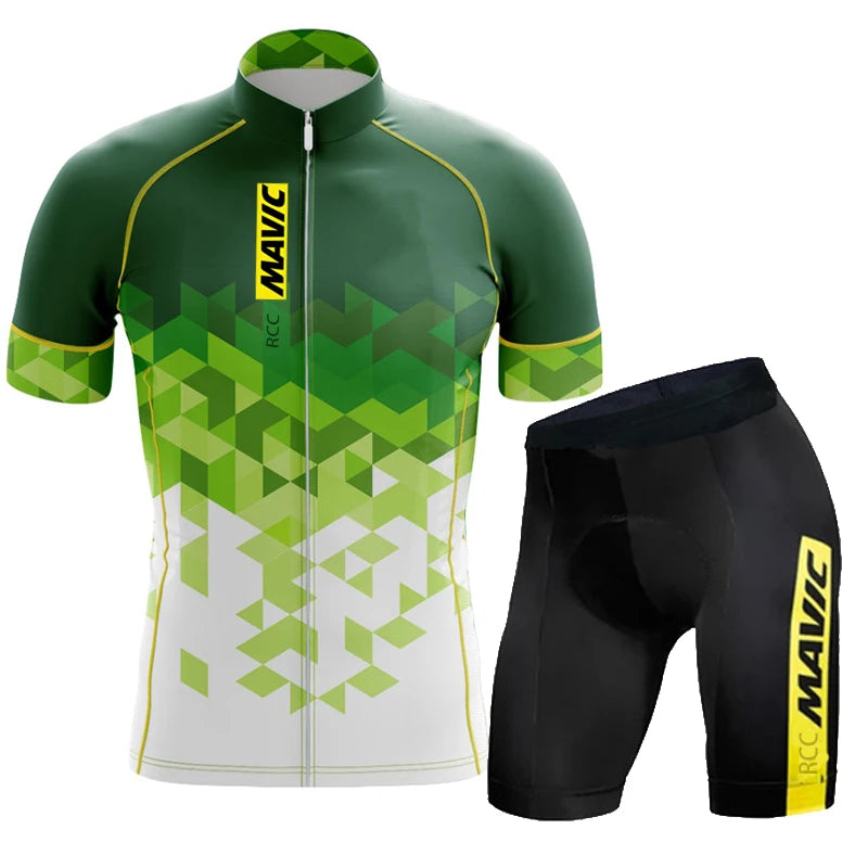 RCC MAVIC Pro Team Cycling Jersey Set Cycling Clothing Summer Road Bike Shirts Suit Bicycle Bib Shorts MTB Ropa Ciclismo Maillot