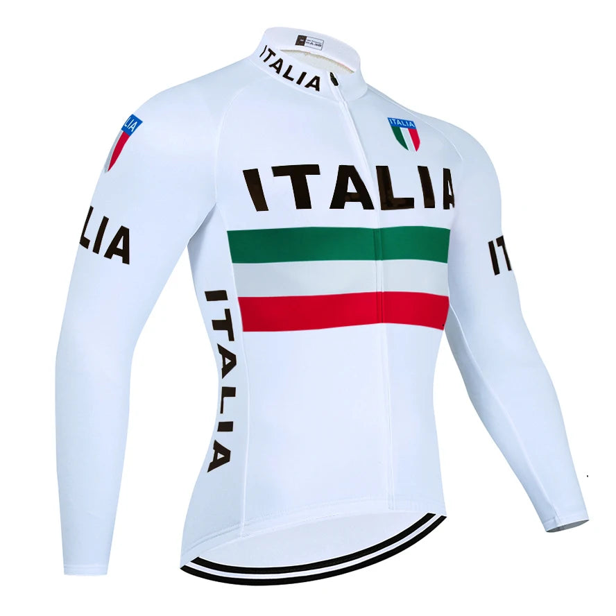 Winter 2027 ITALIA Cycling Jacket UAE Bike Jersey Pants Men Women Thermal Fleece Ropa Ciclismo Bicycle Maillot Pants Clothing
